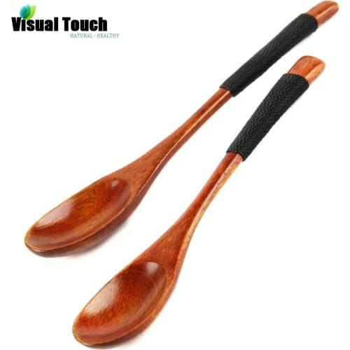 Wood Spoon Wooden Soup Coffee Spoon Children Lovers Gift Wooden Spoons Flatware Tableware Rice Spoon Cutlery