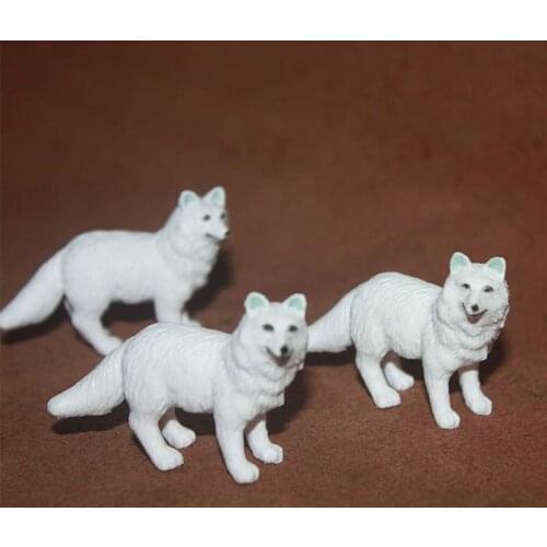 Wild Animal Miniature Model Arctic Fox Chimpanzee Leopard Fairy Garden Accessories Scenes Ornaments Action Figures Figurine Toys