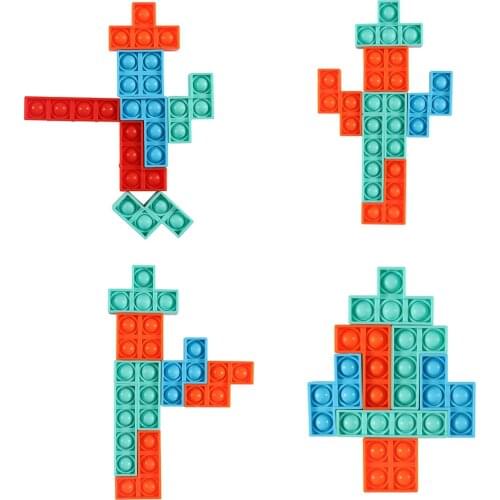 Fitget Toys for Adult Kid Push Bubble Splicing Puzzle Shape Fidget Sensory Toy Autism Special Needs Stress Reliever Speelgoed