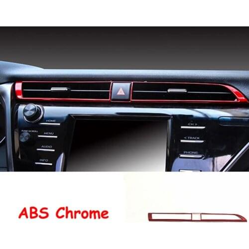 ABS Plastic Chrome For Toyota Camry 2018 accessories auto styling parking lamp button air conditioner outlet vents cover Trim