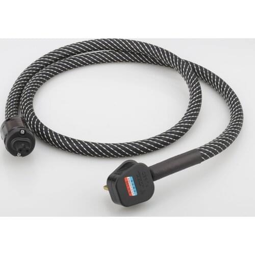 Audiocrast P101 UK Power cable with C7 IEC figure 8 IEC UK Power cable HIFI UK power cable HIFI UK Power Cable UK Mains Lead