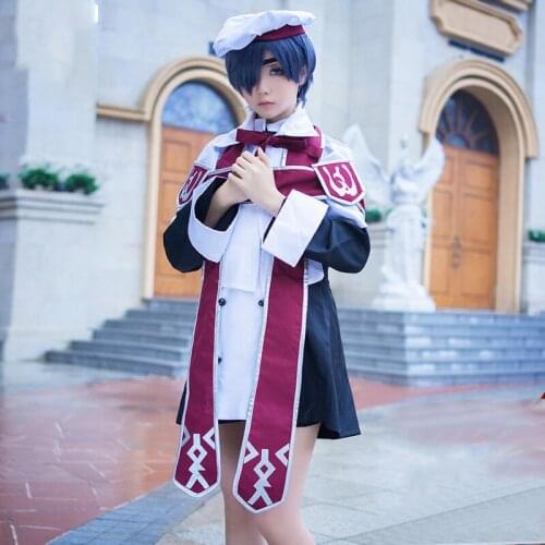 Anime Black Butler Cosplay Costumes Ciel Phantomhive Cosplay Costume Uniforms Halloween Party Kuroshitsuji Cosplay Costume