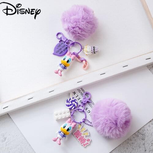 Disney Cartoon Creative Mickey Key Pendant Minnie Doll Simple Sweet Personality Bag Pendant Key Ring Car Key Chain