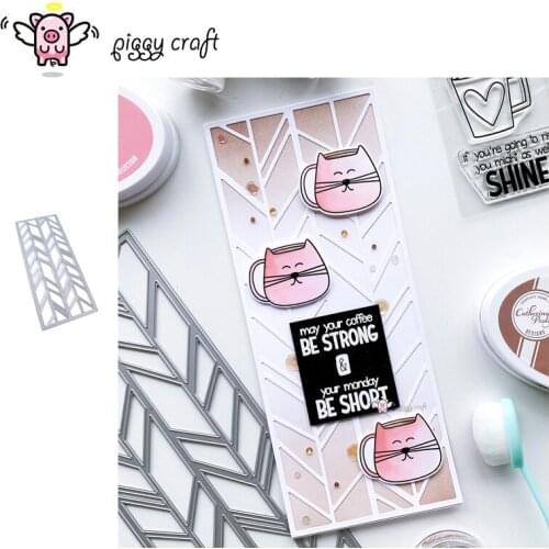 Piggy Craft metal cutting dies cut die mold Irregular line frame Scrapbook paper craft knife mould blade punch stencils dies