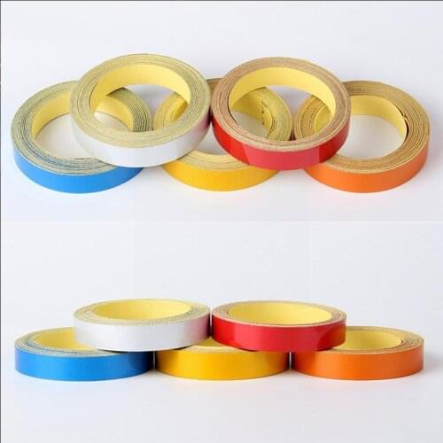 1CM*5M Car Reflective Tape Sticker Safety Mark Car Styling For Cycling Warning Adhesive Safety Decor Warning Bicycle Self T D4H5