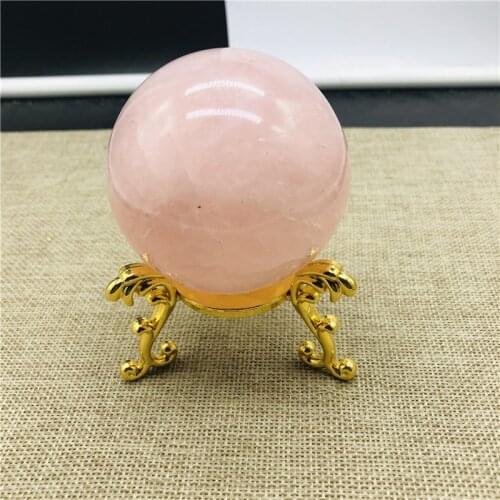 Natural pink crystal ball specimen collection healing + stent