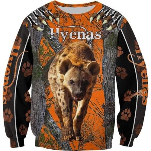 New Fashion Harajuku Sweatshirt Hyenas 3D All Over Printed Shirts for Men and Women