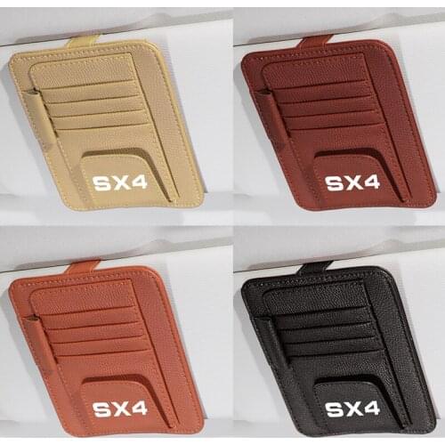 New style Car Auto Sun Visor Point Pocket Organizer Pouch Bag Card Glasses Storage Holder for Suzuki sx4 2005-2020 Car-styling
