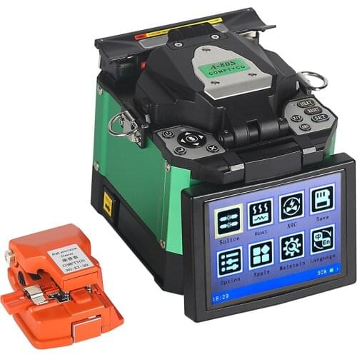 High Performance A-80S green Automatic Intelligent Optical Fusion Splicer Machine Fiber FTTH Fiber Welding SM fusion splicer
