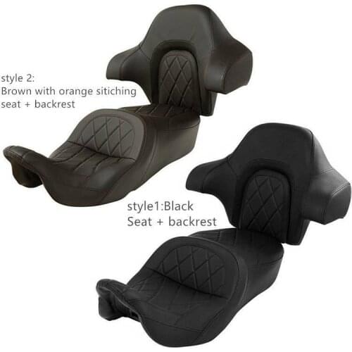 Motorcycle Two-Up Seat Backrest For Harley Touring Road King Street Electra Glide CVO 2009-2020 2018 2019