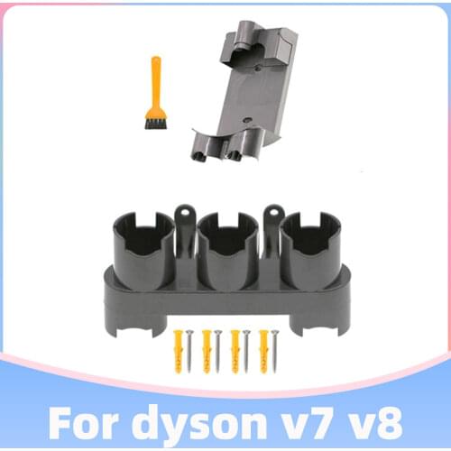 Dyson V7 V8 Wireless Vacuum Cleaner Storage Holder & Pylons Charger Hanger Base Washable Spare Parts Save Space Grey Plastic