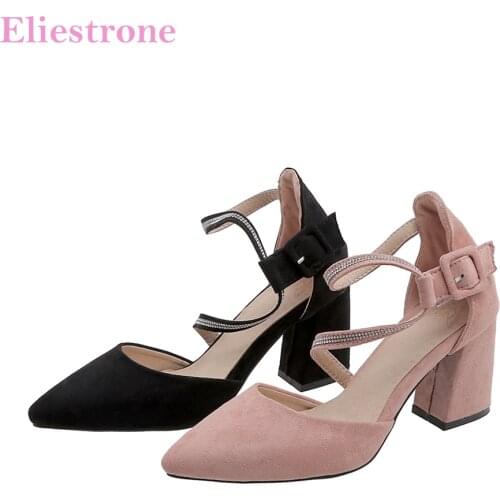 Summer New Comfortable Black Pink Women Sandals Crystal High Heel Office Lady Shoes Plus Big Small Size 10 32 43 45 48