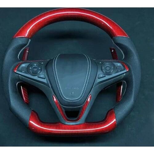 Cuatomized Carbon Fiber Sports Steering Wheel Alcantara Leather Replacement For Buick Regal GS 2017-2020 with Paddle Shift