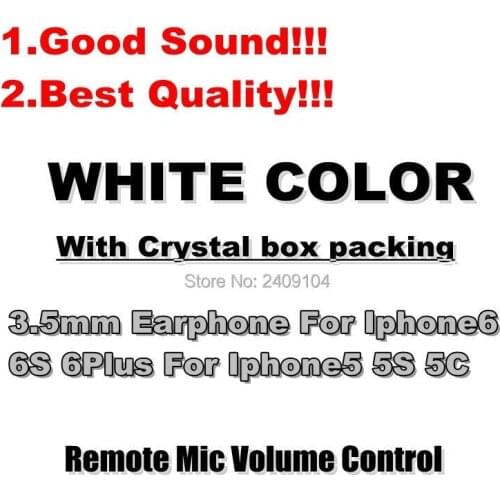 SZAICHGSI wholesale Top quality 385pcs/Lot 3.5mm in-Ear Earphones With Remote Mic Volume Control For iPhone 4 5 6 Plus 100% Test