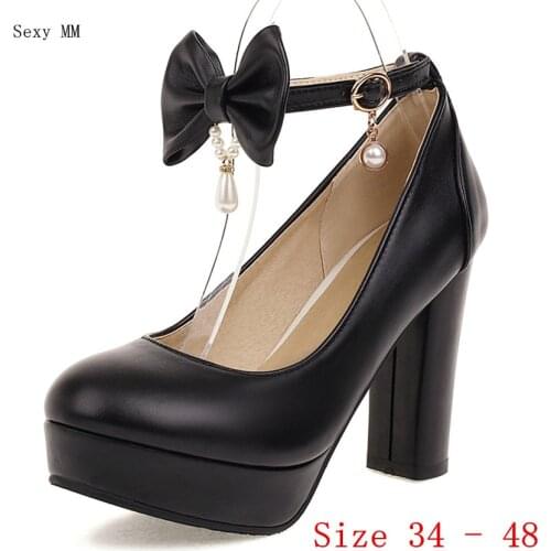 Women High Heel Shoes Platform Pumps Woman High Heels Party Shoes Kitten Heels Plus Size 34 - 40 41 42 43 44 45 46 47 48