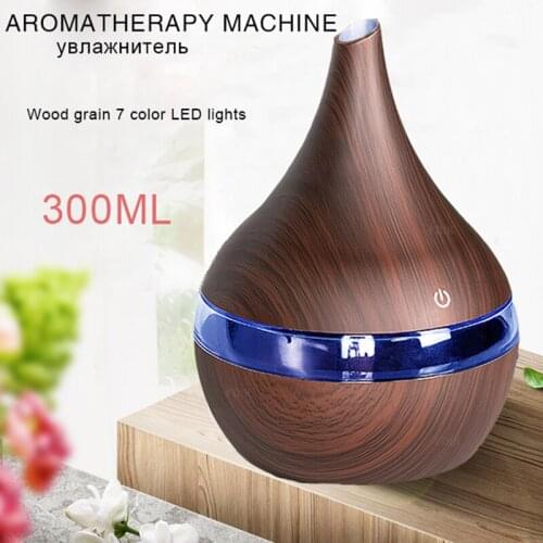 USB Electric Aroma Air Diffuser Wood Ultrasonic Air Humidifier 300ML Essential Oil Aromatherapy Cool Mist Maker For Home