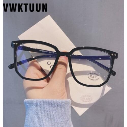 VWKTUUN Square Eyeglasses Frames for Women Men Anti Blue Light Glasses Optical Glasses Frame Transparent Color Reading Glasses