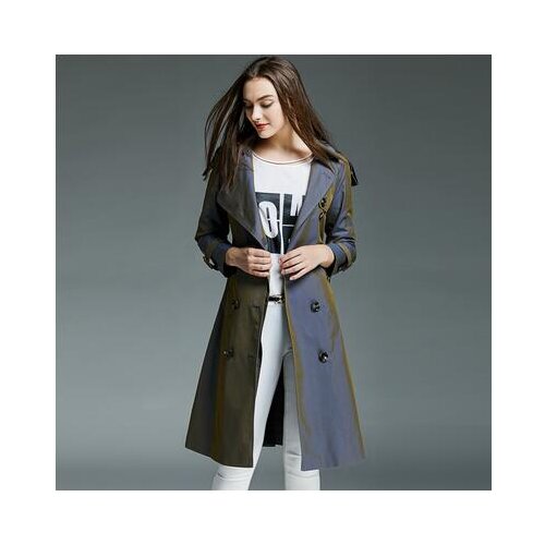 Chameleon ladies trench coat for women autumn long sleeves coats womens casaco feminino overcoat woman fashion plus size S - 4XL