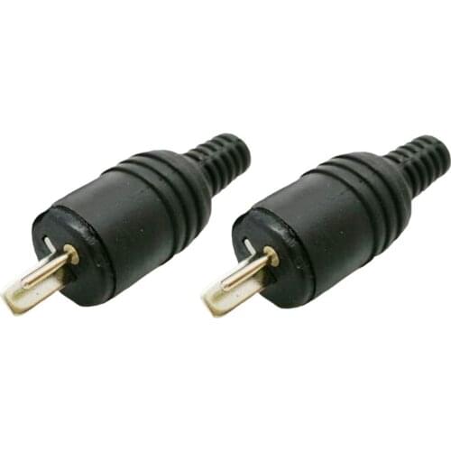 2PCS Male HIFI Speaker Tools Power Signal Audio Black Adapter Mini Accessories DIN Plug Screw Terminals 2 Pin Connector