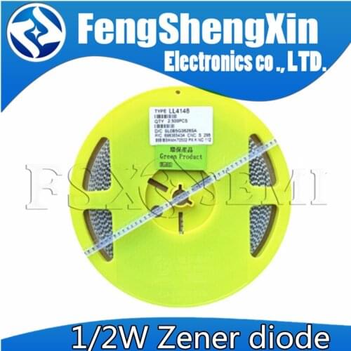 2500pcs LL34 1/2W Zener diode ZMM2V ZMM2V2 ZMM2V4 ZMM2V7 ZMM3V ZMM3V3 ZMM3V6 ZMM3V9 ZMM4V3 ZMM4V7 ZMM5V1 ZMM5V6 ZMM6V2 ZMM6V8