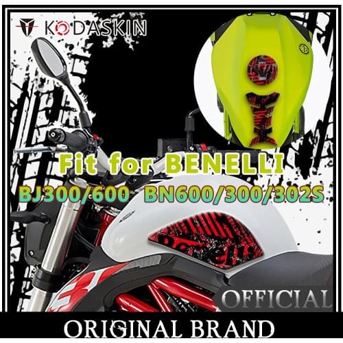 KODASKIN 3D Printing Gas Tank Pad Protection Red Sticker Fit for BENELLI BJ300/600 BN600/300/302S (red)