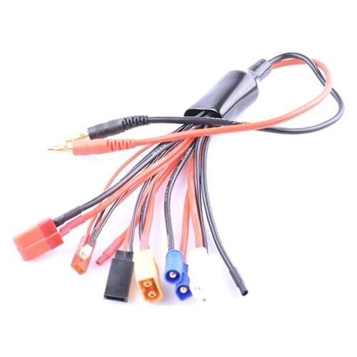 4.0 mm banana plug to Tamiya XT60 EC3 Deans BEC/JST JR/Futaba MCX charging adapter multi charge cable lead