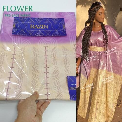 5 Yards Unique Design Bazin Riche Fabric 100% Cotton African Women Sewing Daily Celebration Dresses Printed Bazin Riche Brocade