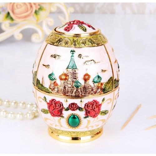 European Style Alloy Toothpick Automatic Box Fashionable Portable Hand Press Seat Household Goods Russia