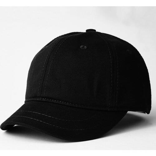 Short Brim Baseball Cap Adult Summer Pure Cotton Sun Hats Big Head Men and Women Plus Size Snapback Caps 56-65cm