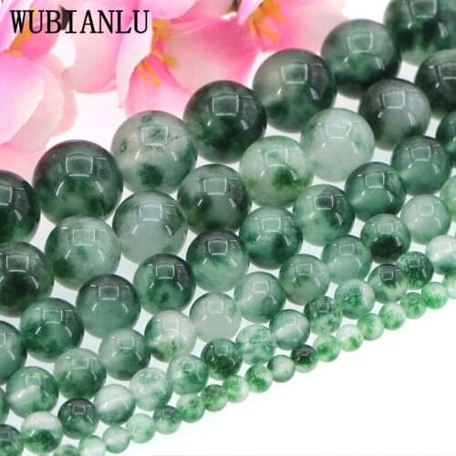 4-14mm Green Emeralds Round Shape Loose Beads Semi-precious Stone Accessories Christmas Gift DIY Jewelry Necklace Bracelet T523