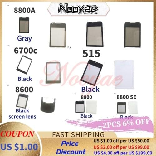 Black Glass LCD Screen Lens For Nokia 8800 Classic / 8800A / 8800SE 8800 SE 8800 515 6700 8600 Glass Mirror lens Panel + track