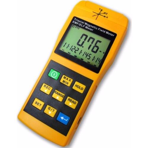 3-Axis Gauss EMF ELF Meter Detector 20/ 200/ 2000 mG & uT Electromagnetic Field Radiation Intensity for Microwave Computer Line