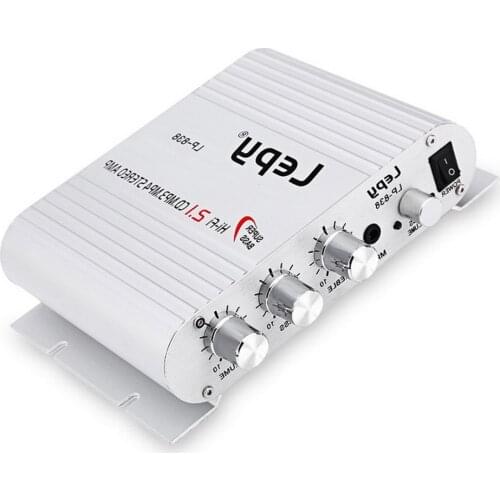 HI-FI Digital Power Amplifier Stereo Bass Speaker Amusement Accessories DC12V 20W Small Power Amplifier LP-838