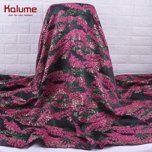 Kalume New Arrival African Gilding Lace Fabric High Quality French Tulle Lace Fabric Jacquard Nigerian Lace For Party Dress 2092