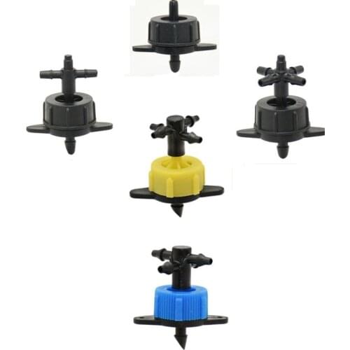 Irrigation 2L/4L/8L Steady Flow Dripper With 2/4-Way Cross Connector Agriculture Drip Irrigation Drip Arrow Connector 10Sets