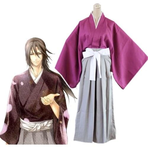 Hakuouki Hekketsu Chizuru Cosplay Hijikata Toshizo Kimono Shinsengumi Costume Halloween Role Playing Clothes Top & Pants Uniform
