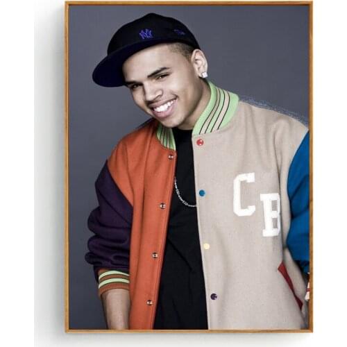 Chris Brown Art Silk Fabric Poster Print Wall Pictures For Room Decor