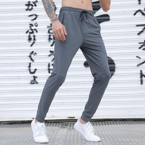 Mens compression pants running fitness trousers gym jogging pants sports elastic drawstring pants jogging sports pants