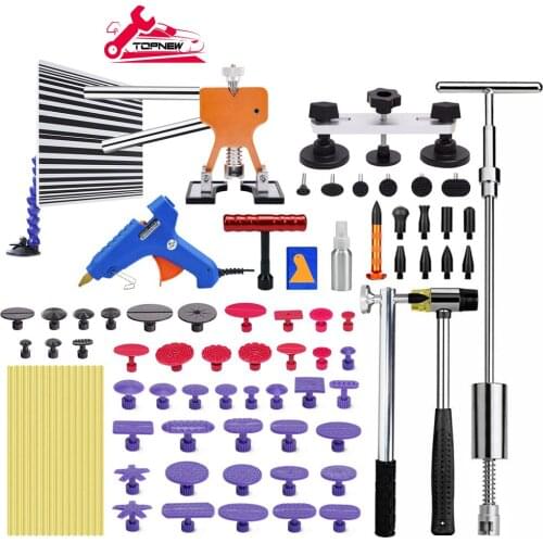 Paintless Dent Repair Puller Kit, Car Dent Removal Kit Car Dent Remover Tools with 100W Glue Gun for Ding Dent Damage