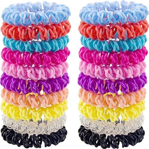 1PCS hot Sale Solid color telephone line child lady hair ring Scrunchie Elastic Hair Band Hair Ties Rope Hair Accessories