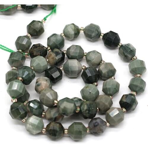 Natural Wholesale Round Stone Green Wood Grain AgateBeads Quartz Loose Beads for Jewelry for Jewelry MakingDIYAccessories 8mm