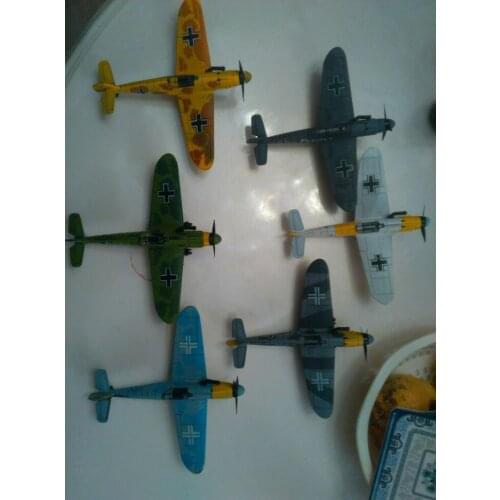 World War II German Messerschmitt BF109 fighter model 4D assembled 1 : 48 scenes Toys Decoration 6pcs/set