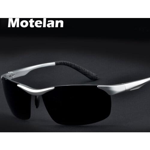 Hot mens polarized sunglasses aluminum magnesium alloy metal frame googles cool driving polarised sun glasses goggles 8531