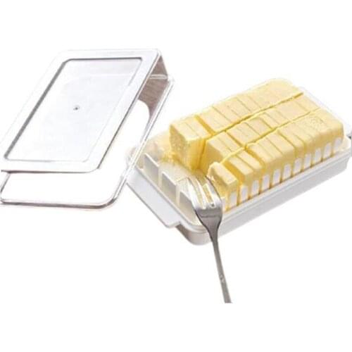 Butter Separator Cutter Slicer Box Sealing With Lid Cheese Storage Tray Plate Container Butter Dish For Kitchen