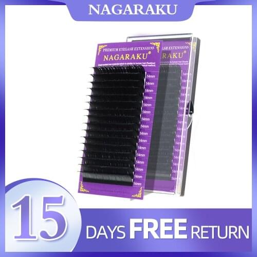NAGARAKU Eyelash Extension Faux Mink Individual False lash Natural Soft Lashes Cils J B C D