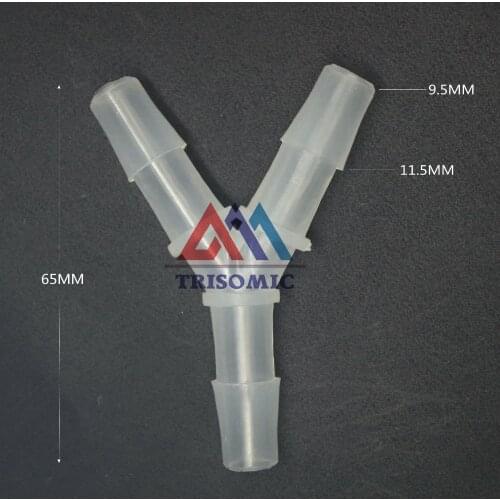 9.5mm Y tpye equant Connector Equal Tube Joiner Material PP Plastic Fitting Fish Tank Airline Aquarium
