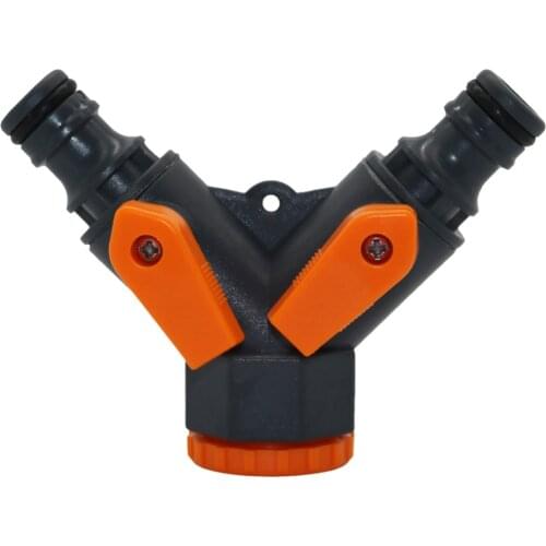 1/2 Inch To 3/4 Inch Y Shunt Adapter Valve Garden Hose Splitter Connectors Faucet Switch Irrigation Agriculture Pipe Fitting 1Pc