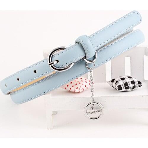 Women Metal Round pendant Waist Belt Skinny Ceinture Design Pin Buckle Belt Front Stretch Waist Dress Belt Strap Waistband