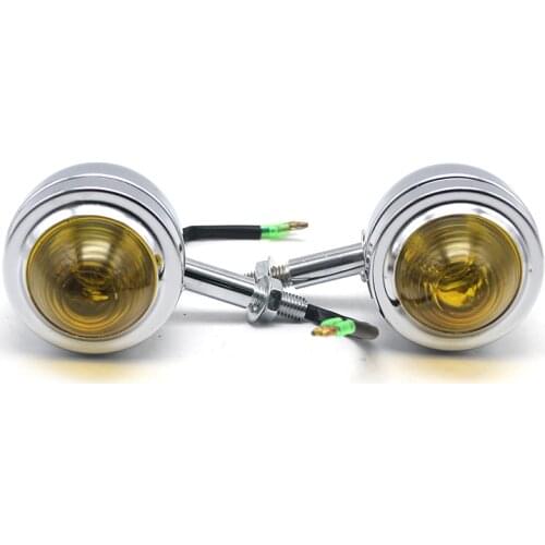 Ural CJ-K750 M72 chrome white color retro type turn signal light 1 pair case for BMW R50 R1 R12 R 71 R 75