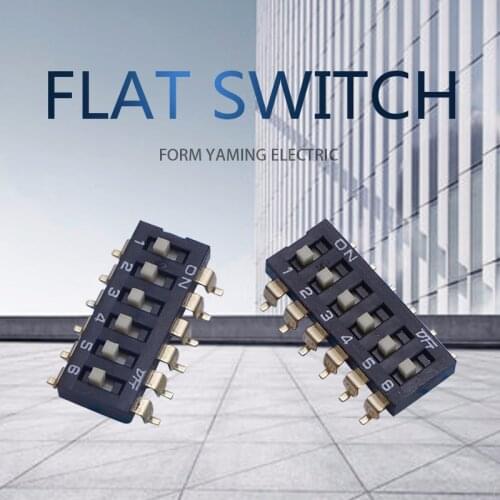 10pcs Tact Switch 2.54mm Six Position 6P Black Flat Allocate Code IC Button Switches